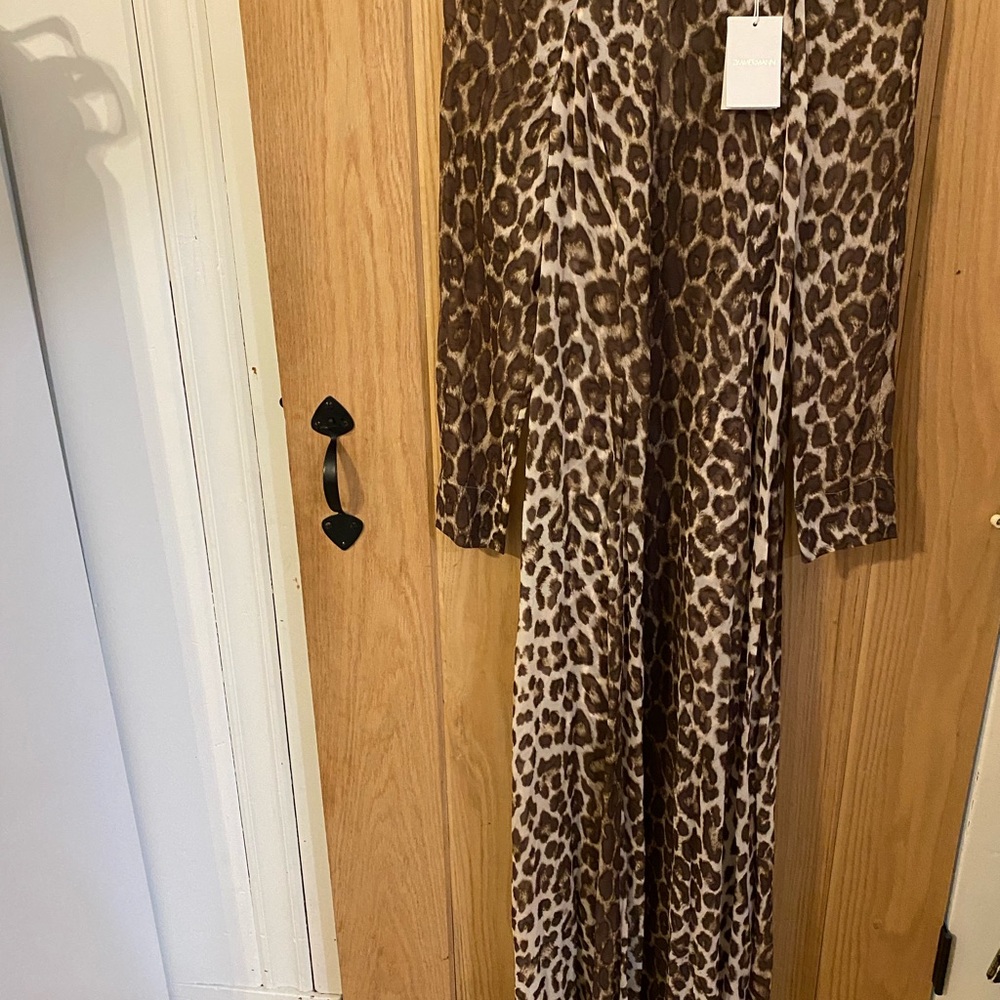 Zimmermann Leopard Print Long-Sleeve Maxi-Dress Size 1 Au/us 6 Missing Belt. - Picture 3 of 13
